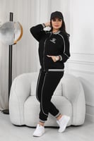 ترنج شتوي كاجوال توب بسحاب مزموم بأكمام طويلة