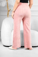 بنطال كاجوال نسائي مخمل بخصر مطاطي بلا جيوب