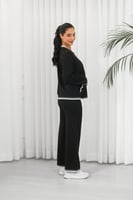 ترنج شتوي كاجوال بأكمام طويلة وياقة مدورة وجيب صغي...