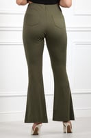 بنطال نسائي كاجوال بخصر عالي مزود بأربطة على الخصر