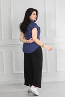 قميص نسائي بأكمام قصيرة وجيب