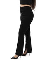 بنطال نسائي كاجوال بقصة فلير وفتحة أمامية عند الحا...