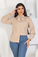 قميص طويل الأكمام مع ربطة عنق