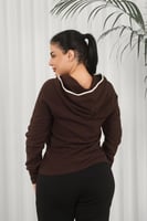 بلوفر شتوي نسائي كلاسيكي أنيق سحاب لمنتصف الصدر مع...