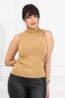 هاينك نسائي بلا أكمام ذات ياقة مدورة متعدد الألوان