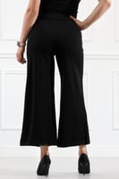 بنطال نسائي كاجوال واسع الساقين بخصر عالي وحزام مع...