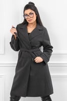 جاكيت شتوي كلاسيكي طويل يصل للركبة مزدوج الصدر