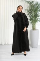 فروة شتوية طويلة مبطنة بالفرو من الداخل بلمعة من ا...