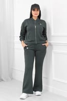 ترنج شتوي كاجوال توب بياقة وسحاب وبنطال واسع من ال...