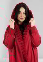 فروة شتوية بأكمام مضغوطة