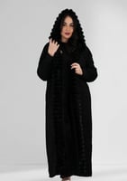 فروة شتوية بأكمام مضغوطة