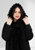 فروة شتوية بأكمام مضغوطة