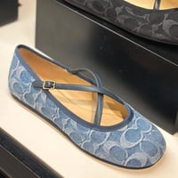 حذاء كوتش باليه فيبي سيغنتشر دنيم لون الجينز الأزر...