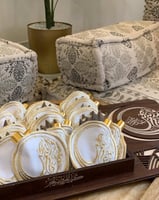 صينية توزيعات العيد القماشيه تحتوي على (دهن عود فا...