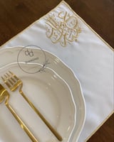 طقم 12 حبه مفرش العيد بتطريز فريد وانيق " عيد مبار...