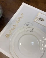 مفرش كتان اوف وايت تصميم رمضاني