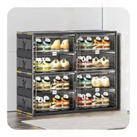 صندوق أحذية مكون من 8 ارفف ، صندوق تخزين قابل للطي...