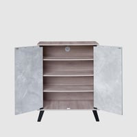 دولاب أحذية خشب ماليزي بابين مكون من 4 أدوار بالوا...