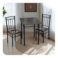 طاولة طعام مستطيله من الخشب الناعم والمعدن المتين...