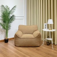 كرسي بين باج للاسترخاء محشو ناعم الملمس – بني