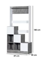 ادراج تخزين خشب ماليزي مدرج عدد 6 مع ستاند تعليق م...