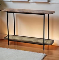 كونسول مدخل منزل خشب تصميم موردن لون بني