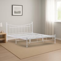 سرير حديد كبير نفرين مقاس 200*180سم بتصميم مودرن ل...