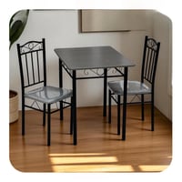 طاولة طعام مستطيله من الخشب الناعم والمعدن المتين...