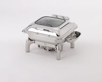 سخان بوفيهات هيدروليك مربع نافذة زجاج 6لتر لون فضي