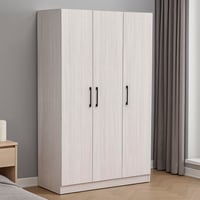 خزانة ملابس خشبية 3 أبواب بتصميم عصري لون خشبي فات...