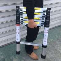 سلم تلسكوبي من الالمنيوم قابل للتمدد سهل التخزين م...