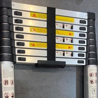 سلم تلسكوبي من الالمنيوم قابل للتمدد سهل التخزين م...