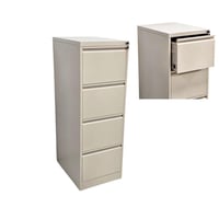 دولاب ملفات (شالون) معدني بأربع أدراج وقفل أمان