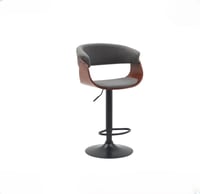 كرسي بار بستم بقاعدة معدنية وهيكل خشب وتنجيد قماش