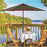 مظلة جلسات خارجية قابلة للفتح والاغلاق لون بني