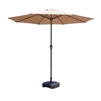 طقم طاولة جلسة خارجية مستطيل مع 6 كراسي لون أسود م...