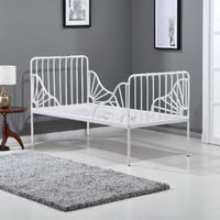 سرير حديد فاخر بلون أبيض وتصميم عصري ومتين مقاس 17...