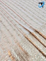 شيفون مطرز بحبات الترتر مع حاشية