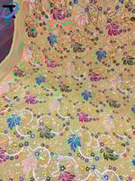 شيفون مطرز بحبات الكريستال