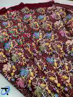 شيفون مطرز بحبات الكريستال