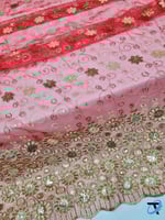 تل بحاشية تطريز ذهبي