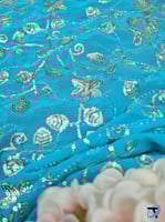 شيفون مطرز مع ترتر