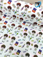 الولد الصغير مع الحلويات