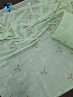 شيفون مطرز بالترتر وحبات اللؤلؤ /25