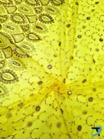 تل بحاشية تطريز ذهبي