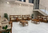 طقم جلسة خشب ٧ اشخاص