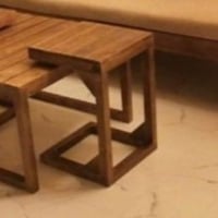 طاولة خدمة خشب حرف L