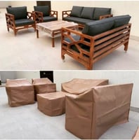 طقم جلسة خشب سويدي