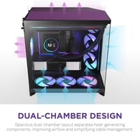 nzxt H9 Flow RGB+ 2025 كيس كمبيوتر اسود