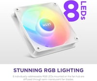 NZXT F120 RGB Core Sublime RGB - PWM Control - Sin...
